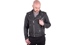 Men's Leather Motorcycle Jackets W-TEC: Vyriška odinė striukė W-TEC Brineo