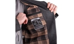 Men's Leather Motorcycle Jackets W-TEC: Vyriška odinė striukė W-TEC Brineo