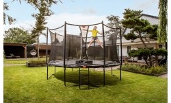 Įleidžiami batutai BERG: Batutas BERG InGround Favorit - 430 cm, pilkas, su saugos tinklu Comfort