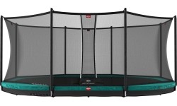 Įleidžiami batutai BERG: Batutas BERG Grand Favorit InGround - 520 cm, žalias, su saugos tinklu Comfort