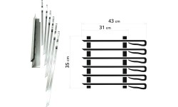 Barbecue set for skewers large, 43cm, 6pcs
