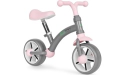 Vaikiškas triratukas ECOTOYS su EVA ratais ir reguliuojama sėdyne, pilkas