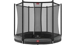 Įleidžiami batutai BERG: Batutas BERG Favorit InGround - 200 cm, pilkas, su saugos tinklu Comfort