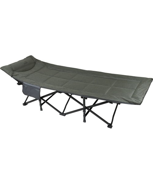 Loungers & Cots Cattara: Folding camping deckchair EASY grey-green