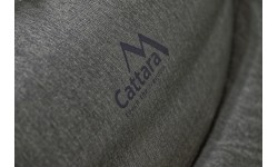 Folding camping deckchair EASY grey-green