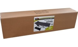 Folding camping deckchair EASY grey-green