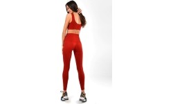 Aukšto liemens antblauzdžiai Boco Wear: Moteriškos tamprės Boco Wear Red Plain Push Up