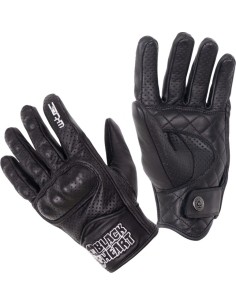 Odinės motociklininkų pirštinės W-TEC Black Heart Rookah, juodos - Juoda
