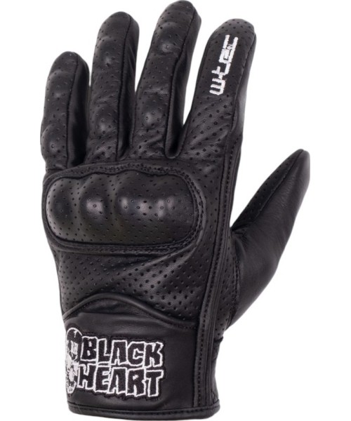 Vyriškos vasarinės motociklininko pirštinės W-TEC Black Heart: Odinės motociklininko pirštinės W-TEC Black Heart Rookah