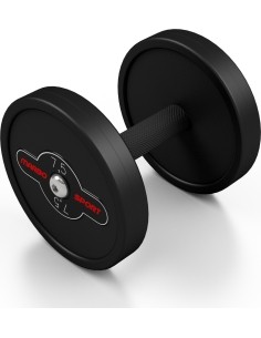 Rubber-coated dumbbell Marbo - 7,5 kg, black