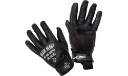 Leather Summer Motorcycle Gloves W-TEC Black Heart Darios - Black
