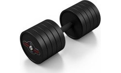 Gumuoti hanteliai Marbo Sport: Gumuotas hantelis Marbo - 40 kg, juodas