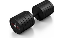 Gumuoti hanteliai Marbo Sport: Gumuotas hantelis Marbo - 50 kg, juodas