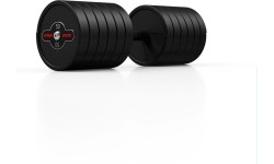Gumuoti hanteliai Marbo Sport: Gumuotas hantelis Marbo - 50 kg, juodas