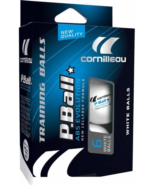 Stalo teniso kamuoliukai Cornilleau: "Cornilleau P-Ball" 1* baltas x6