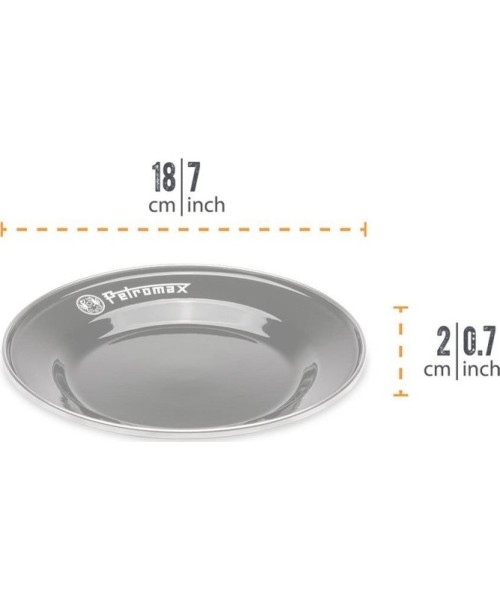 Coal Grills Petromax: Enamelled plates 2 pcs. 18 cm Petromax Black