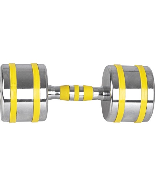 Chrome Dumbbell inSPORTline Yellsteel 14 kg
