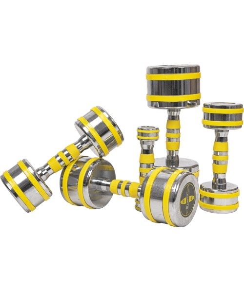 Chrome Dumbbell inSPORTline Yellsteel 14 kg