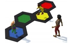 In-ground trampolines : Trampoline Inter-Play Hexo 4A