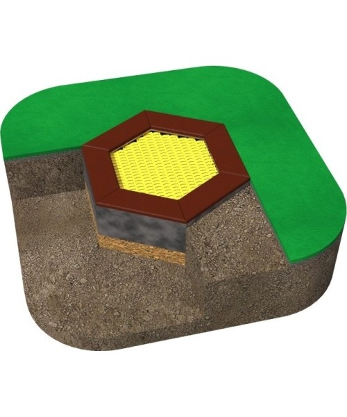 In-ground trampolines : Trampoline Inter-Play Hexo 4A