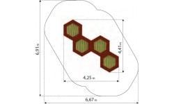 In-ground trampolines : Trampoline Inter-Play Hexo 4A