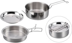Origin Outdoors Stainless Steel Cooking Set 'Snap-Pack'