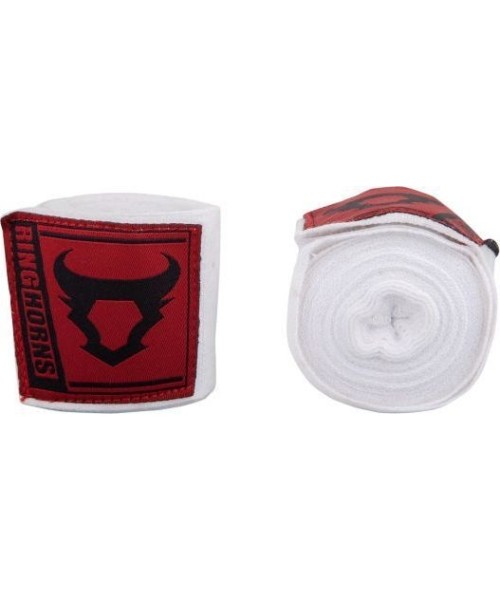 Boxing Wraps & Gel Undergloves Ringhorns: Bintai boksui Ringhorns Charger, 2.5 m - White
