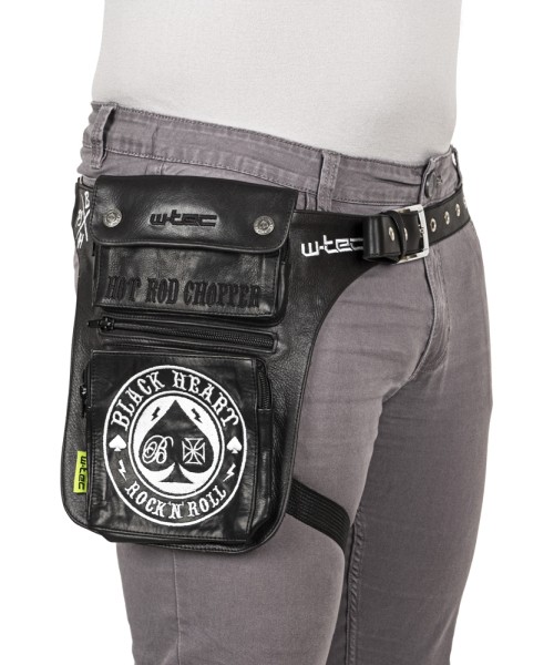 Motorcycle Thigh Bag W-Tec Black Heart Skipestro
