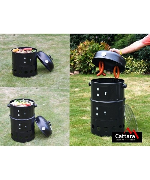 Anglinis grilis-rūkykla 3-in-1 Cattara Pisa 40 cm