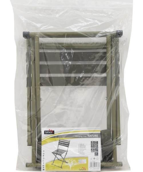 Foldable Camping Chair with Backrest Cattara Nature