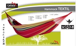 Hamakai Cattara: Hamakas Cattara Textil – raudonas-geltonas 200 x 100 cm