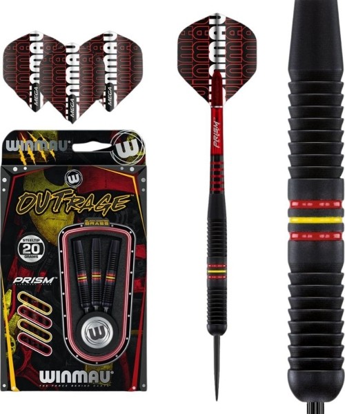 Smiginio strėlės Winmau Outrage Brass - 3 vnt.