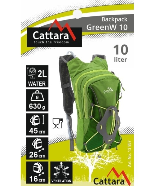 Kuprinė su gertuve Cattara GreenW 10l + 2l