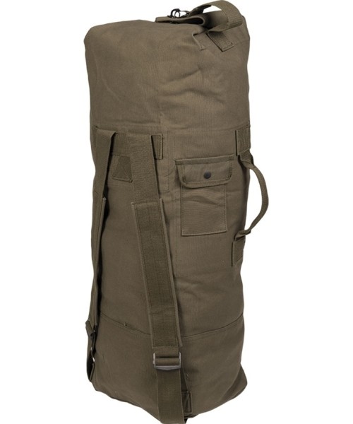 Outdoors Backpacks MIL-TEC: OD US COTTON DOUBLE STRAP DUFFLE BAG