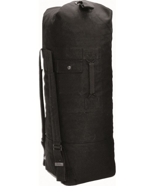 Turistinės kuprinės ir krepšiai MIL-TEC: BLACK US COTTON DOUBLE STRAP DUFFLE BAG