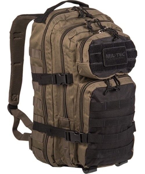 Turistinės kuprinės ir krepšiai MIL-TEC: RANGER GREEN/BLACK BACKPACK US ASSAULT SMALL
