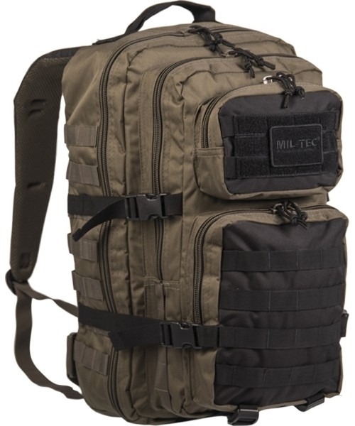 Turistinės kuprinės ir krepšiai MIL-TEC: RANGER GREEN/BLACK BACKPACK US ASSAULT LARGE