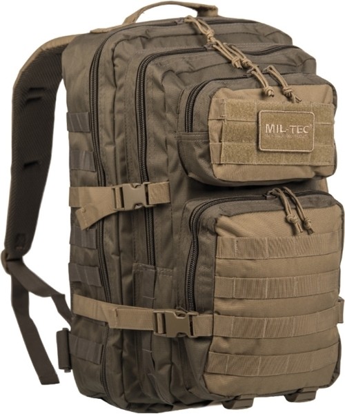 Turistinės kuprinės ir krepšiai MIL-TEC: RANGER GREEN/COYOTE BACKPACK US ASSAULT LARGE