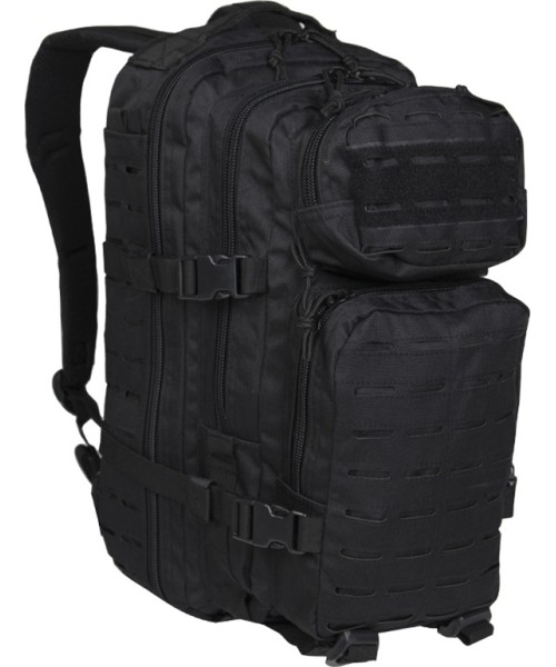 Turistinės kuprinės ir krepšiai MIL-TEC: US BLACK LASER CUT ASSAULT BACKPACK SM