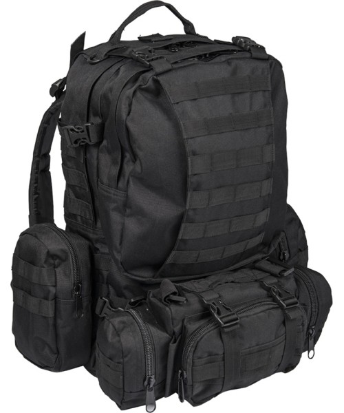 Turistinės kuprinės ir krepšiai MIL-TEC: BLACK DEFENSE PACK ASSEMBLY