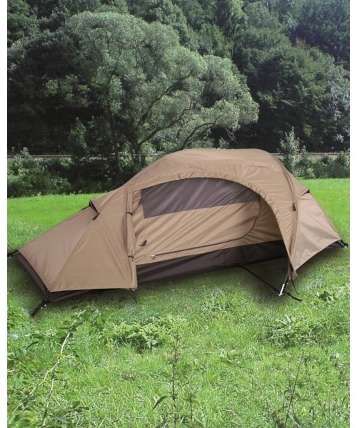 Palapinės MIL-TEC: COYOTE 1-MAN TENT ′RECOM′