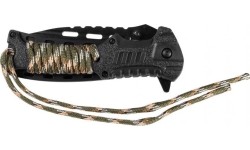 Hunting and Survival Knives MIL-TEC: KAMUFLIAŽINIS VIENOS RANKOS PEILIS PARACORD W.FIRE STARTER