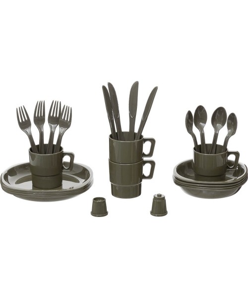 Dishes MFH: Plastikinis puodų rinkinys MFH, žalias, 26 dalių