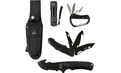 Hunting and Survival Knives MFH: Peilio rinkinys MFH, juodas