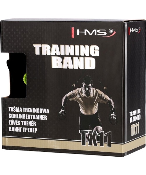 Funkcinių diržų treniruokliai HMS: TX11 MOKYMO JUOSTŲ RINKINYS HMS