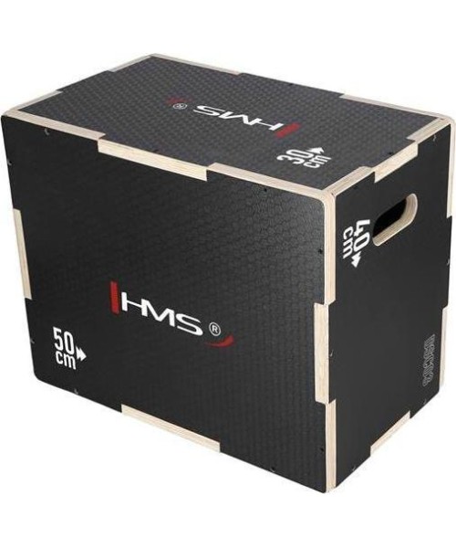 Balance Platforms HMS: DSC03 BLACK 50x40x30CM PLIOMETRINĖ KOKŠTELĖ HMS