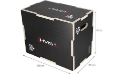Balance Platforms HMS: DSC03 BLACK 50x40x30CM PLIOMETRINĖ KOKŠTELĖ HMS