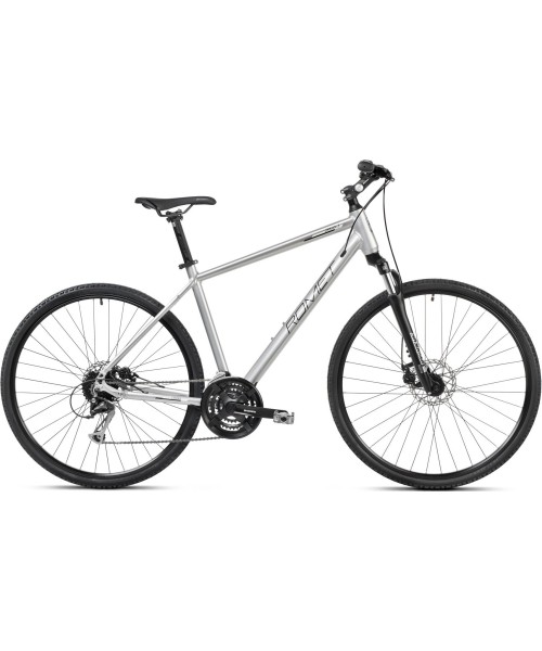 Dviračiai jaunimui ir suaugusiems Romet: Dviratis Romet Orkan 3 M 28" 2023 silver-black