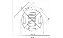 Palapinė Coleman Octagon BlackOut, 8 asmenų