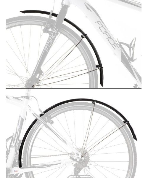 Gloves & Helmets & Accessories : Mudguard set, 28" FORCE 58 Aluflex, 58mm (black)